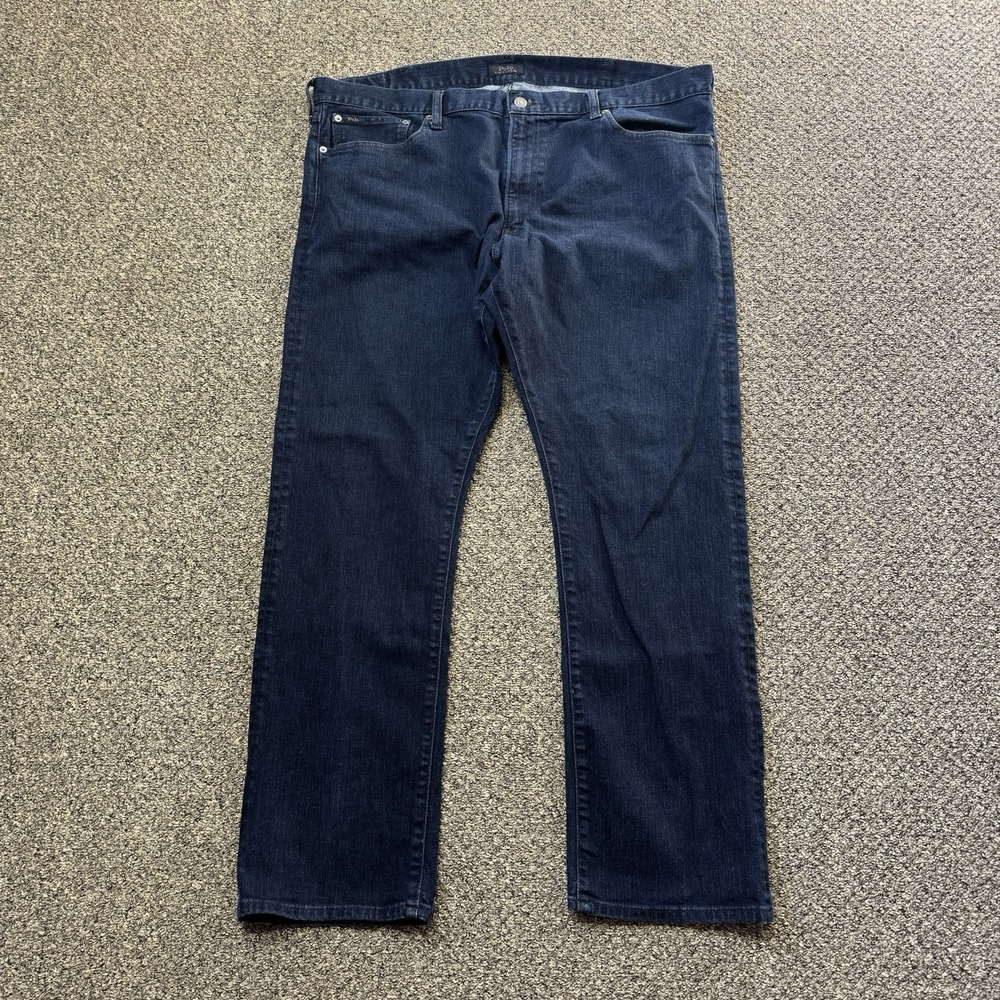 Polo Ralph Lauren Mens 42x32 Varick Slim Straight Jeans Classic Dark Wash